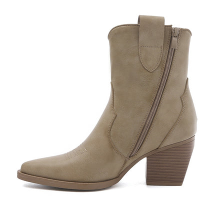 Smile Favorites Cowboylaarzen Kort Star Taupe Khaki