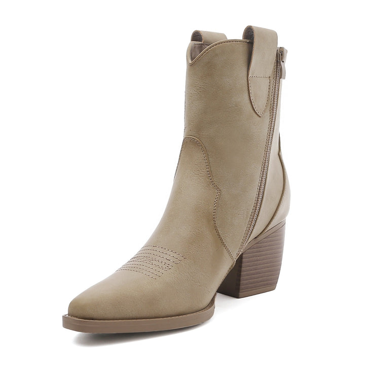 Smile Favorites Cowboylaarzen Kort Star Taupe Khaki
