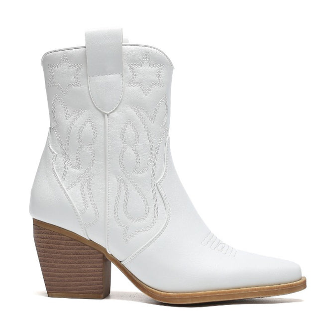 Smile Favorites Cowboylaarzen Kort Star Wit