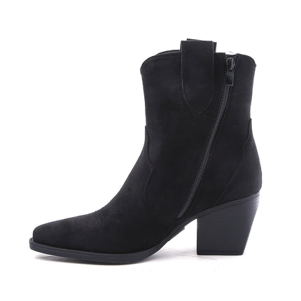 Smile Favorites Cowboylaarzen Kort Star Zwart Suède