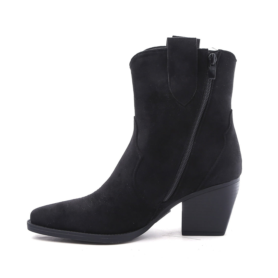 Smile Favorites Cowboylaarzen Kort Star Zwart Suède