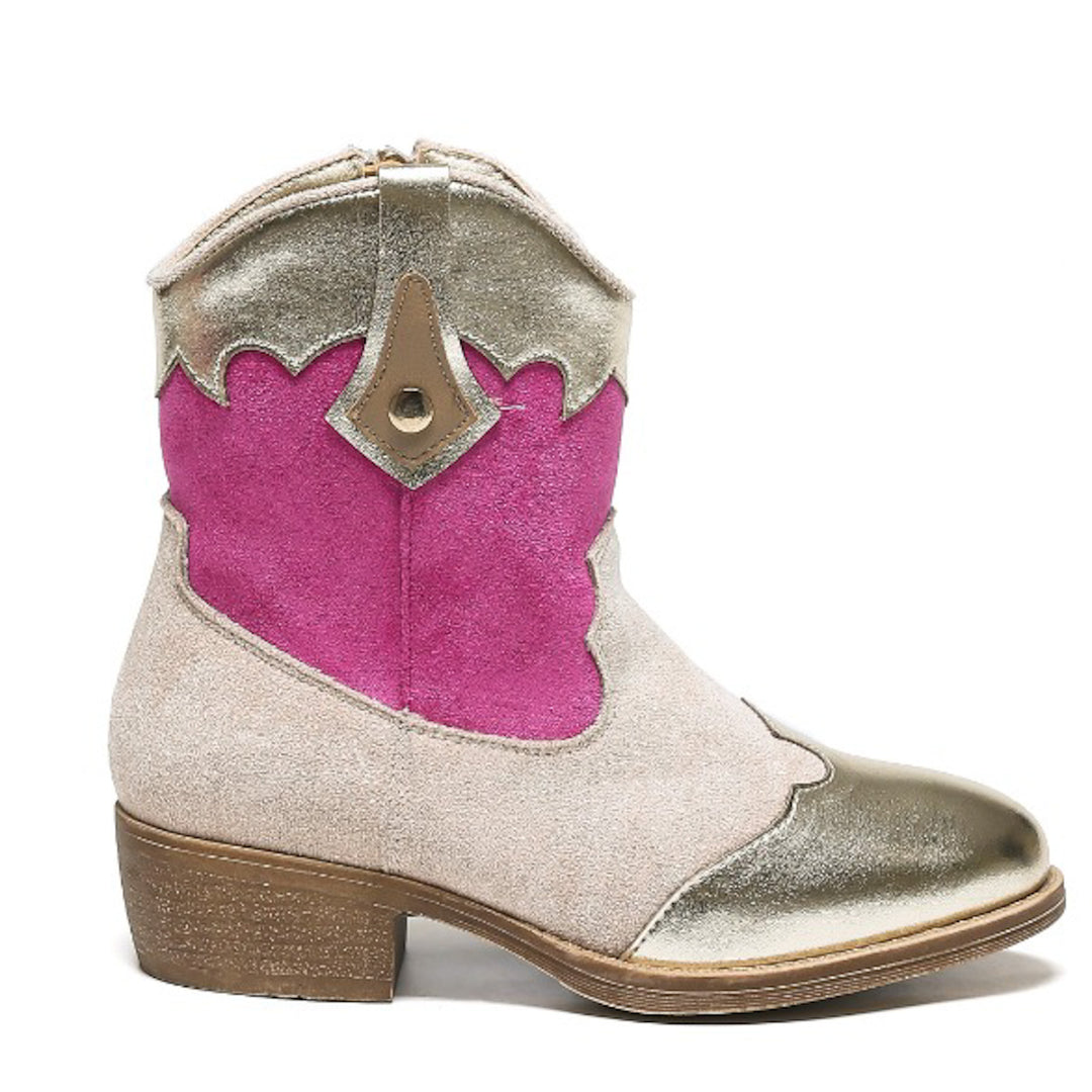 Smile Favorites Cowboylaarzen Meisjes Beige Suedine Color Gold