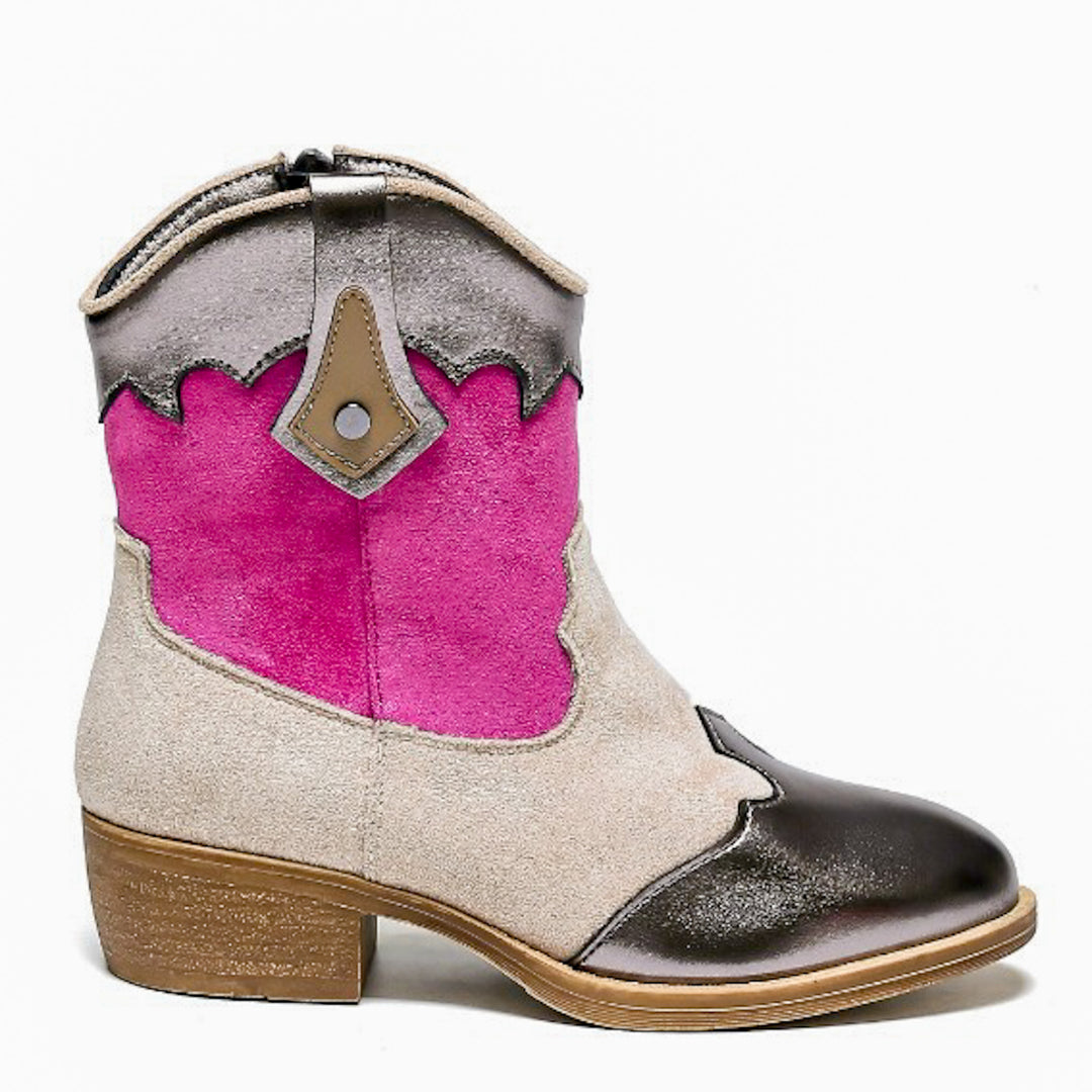 Smile Favorites Cowboylaarzen Meisjes Beige Suedine Color Metallic