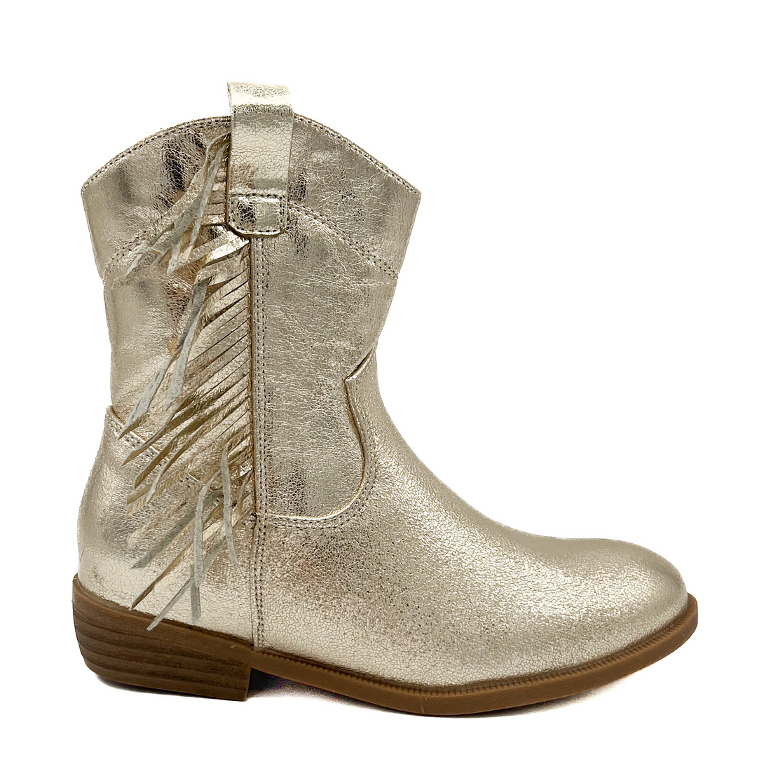 Smile Favorites Cowboylaarzen Meisjes Goud Kort Franjes