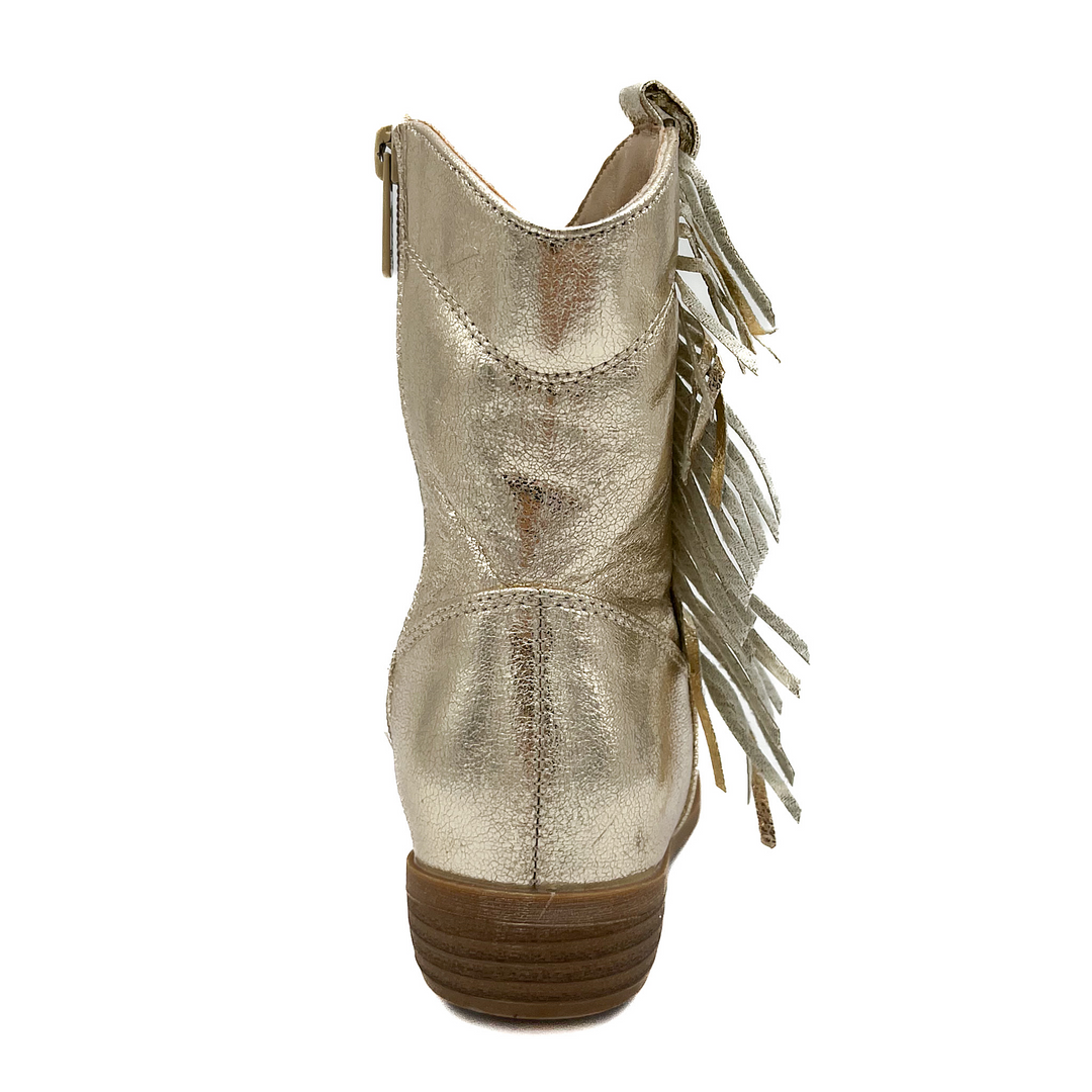 Smile Favorites Cowboylaarzen Meisjes Goud Kort Franjes