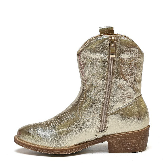 Smile Favorites Cowboylaarzen Meisjes Goud Kort