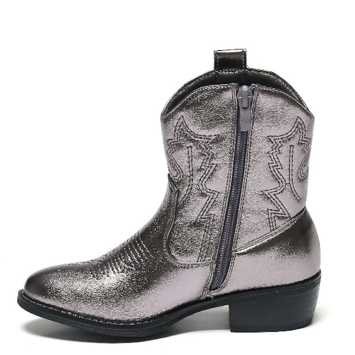 Smile Favorites Cowboylaarzen Meisjes Grijs metallic Kort
