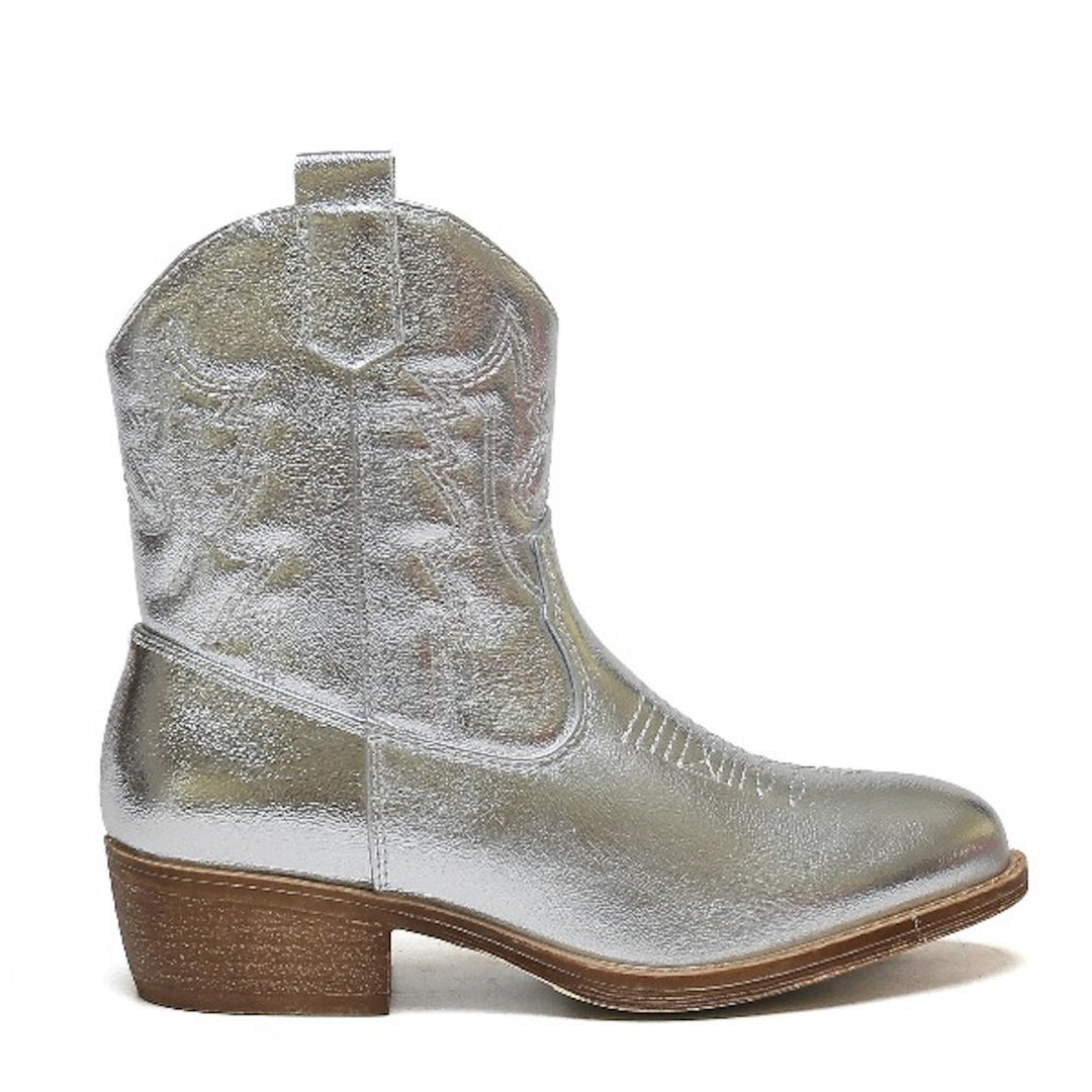Smile Favorites Cowboylaarzen Meisjes Zilver Kort