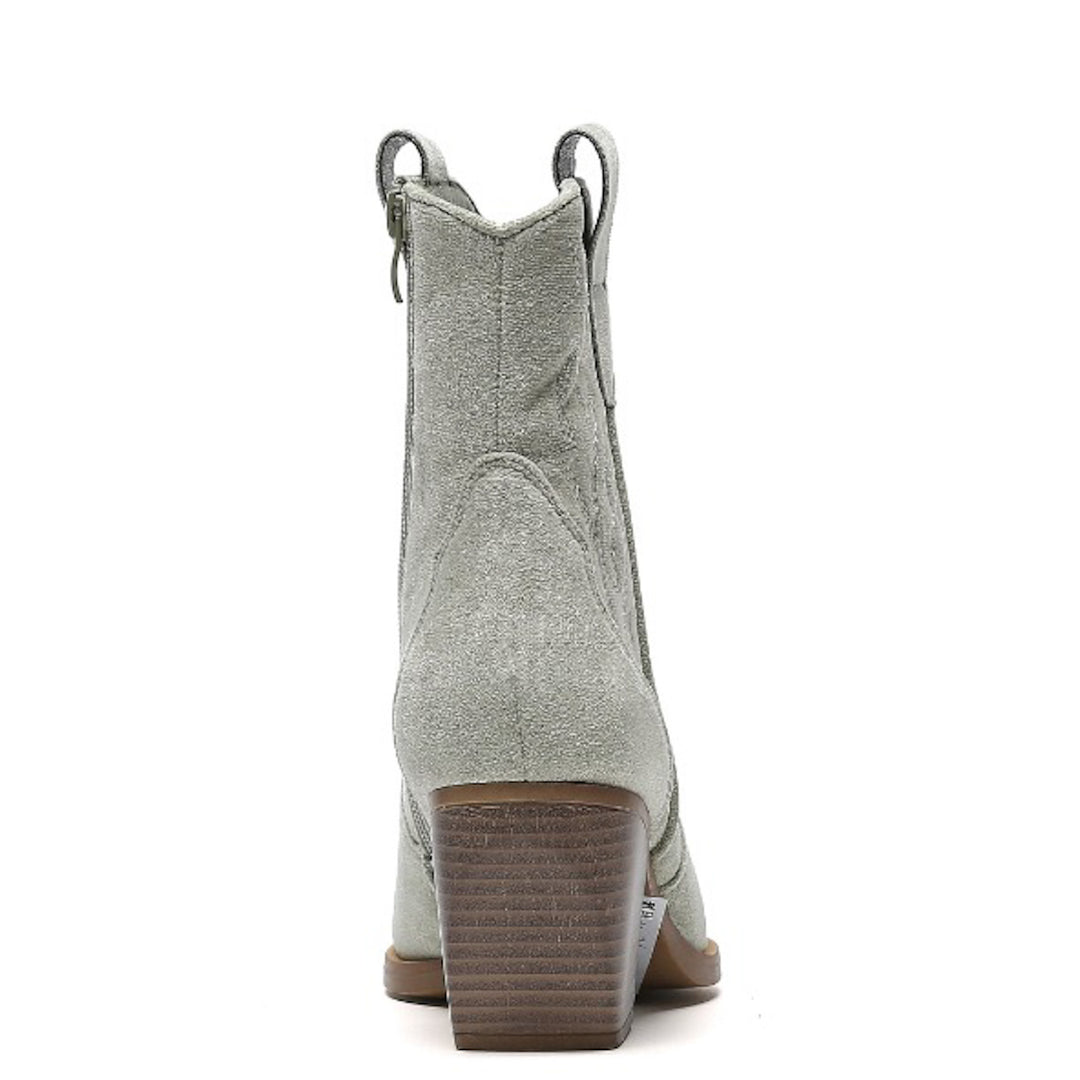 Smile Favorites Cowboylaarzen Olive Suède Kort Star