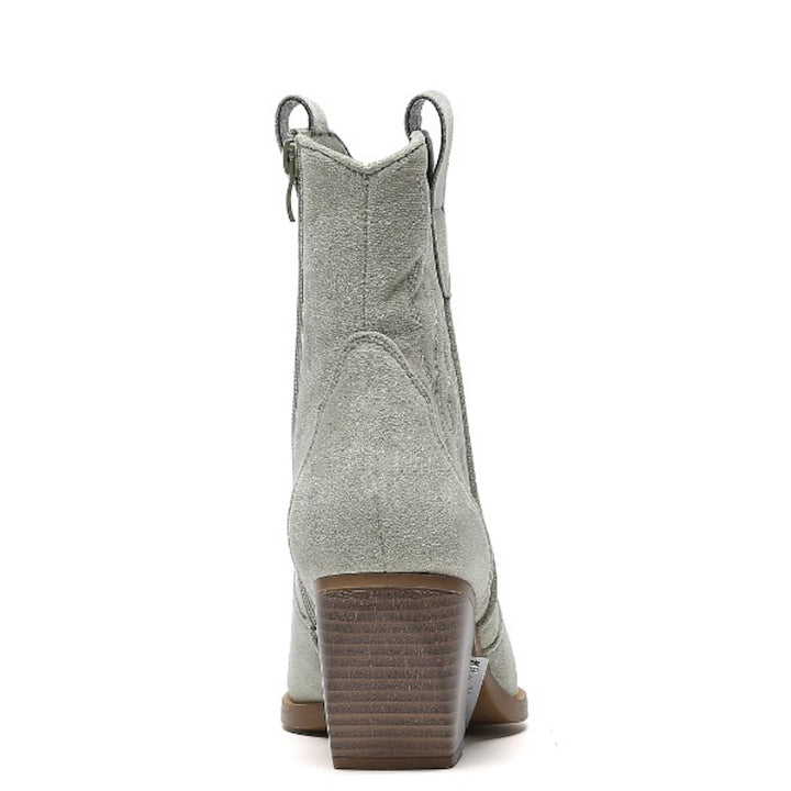 Smile Favorites Cowboylaarzen Olive Suède Kort Star