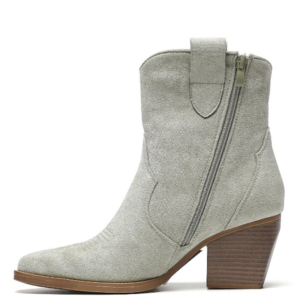 Smile Favorites Cowboylaarzen Olive Suède Kort Star