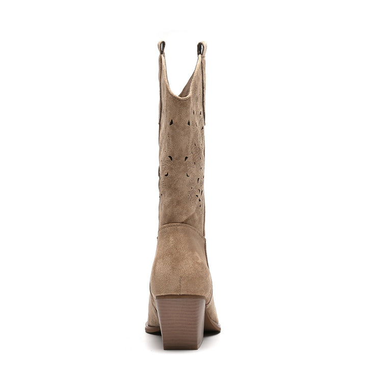 Smile Favorites Cowboylaarzen Taupe Khaki Suède Western