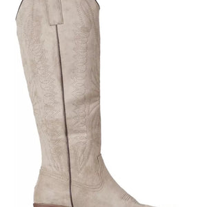 Smile Favorites Cowboylaarzen Taupe Khaki suedine hoog