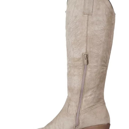 Smile Favorites Cowboylaarzen Taupe Khaki suedine hoog