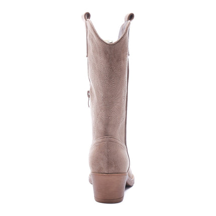Smile Favorites Cowboylaarzen Taupe Khaki Suedine