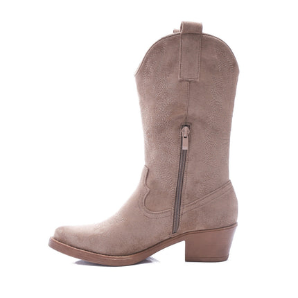 Smile Favorites Cowboylaarzen Taupe Khaki Suedine