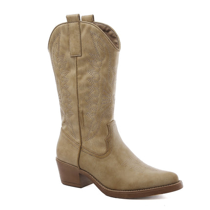 Smile Favorites Cowboylaarzen Taupe Khaki