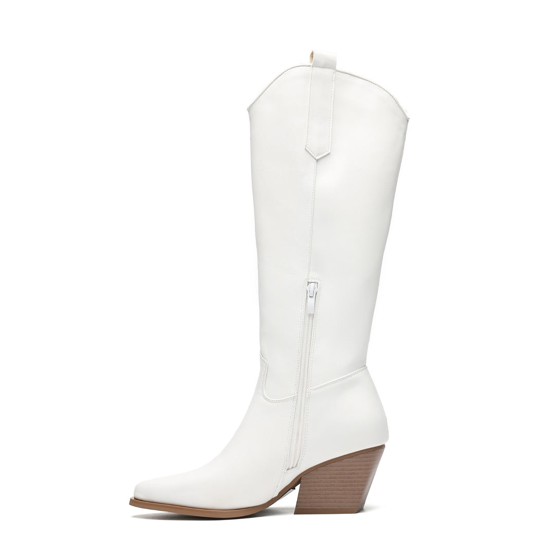 Smile Favorites Cowboylaarzen Wit Basic Hoog
