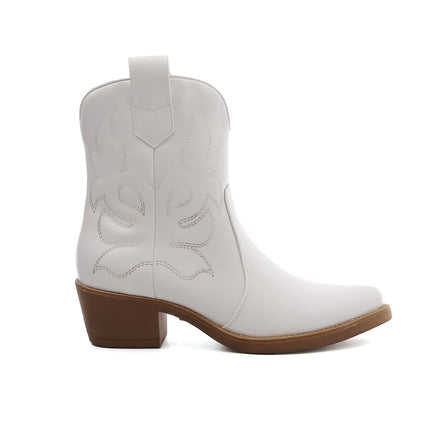 Smile Favorites Cowboylaarzen Wit kort