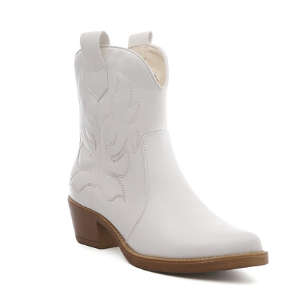 Smile Favorites Cowboylaarzen Wit kort