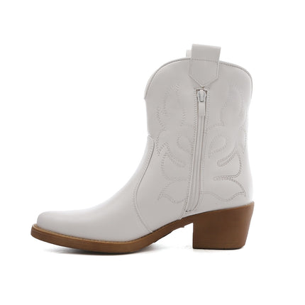 Smile Favorites Cowboylaarzen Wit kort