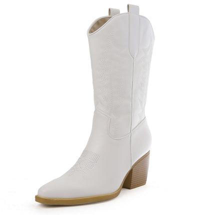 Smile Favorites Cowboylaarzen Wit leatherlook