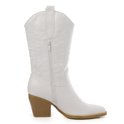 Smile Favorites Cowboylaarzen Wit leatherlook