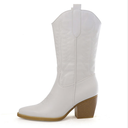 Smile Favorites Cowboylaarzen Wit leatherlook