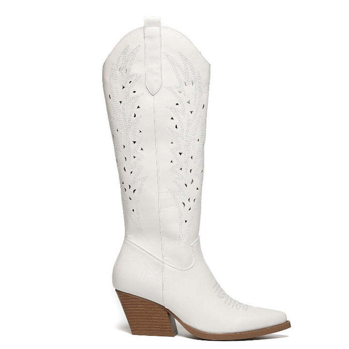 Smile Favorites Cowboylaarzen Wit Western Hoog