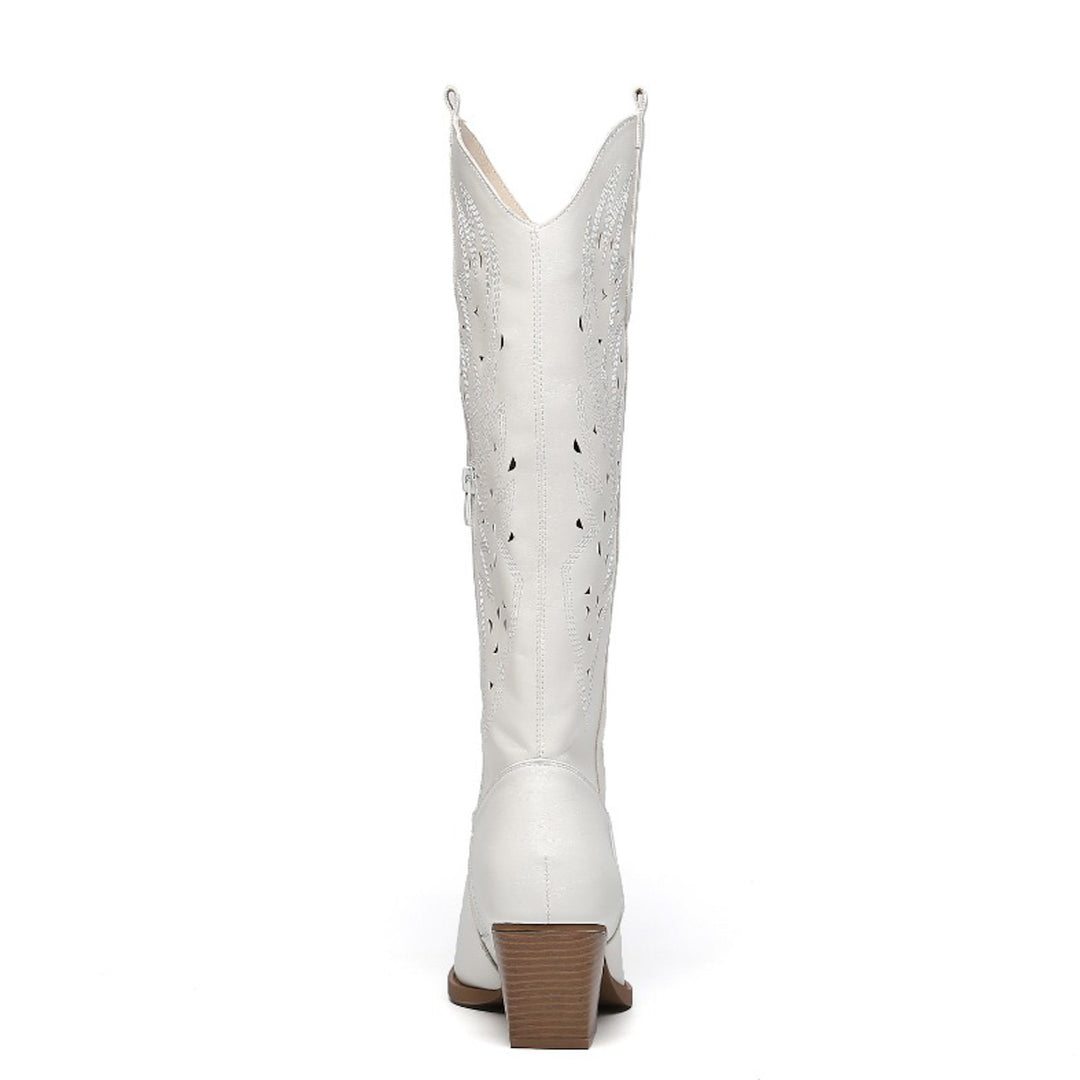 Smile Favorites Cowboylaarzen Wit Western Hoog