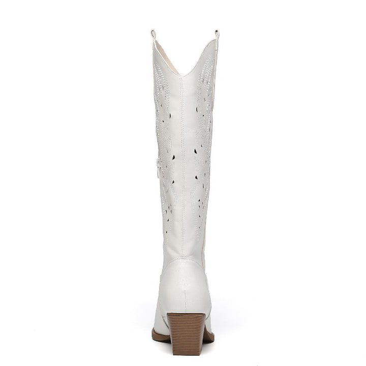 Smile Favorites Cowboylaarzen Wit Western Hoog
