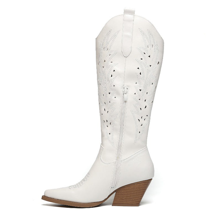 Smile Favorites Cowboylaarzen Wit Western Hoog