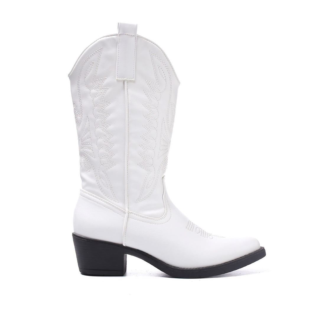 Smile Favorites Cowboylaarzen Wit Zwarte zool