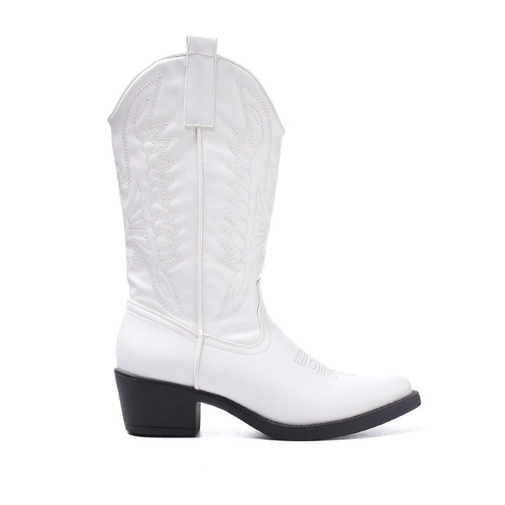 Smile Favorites Cowboylaarzen Wit Zwarte zool