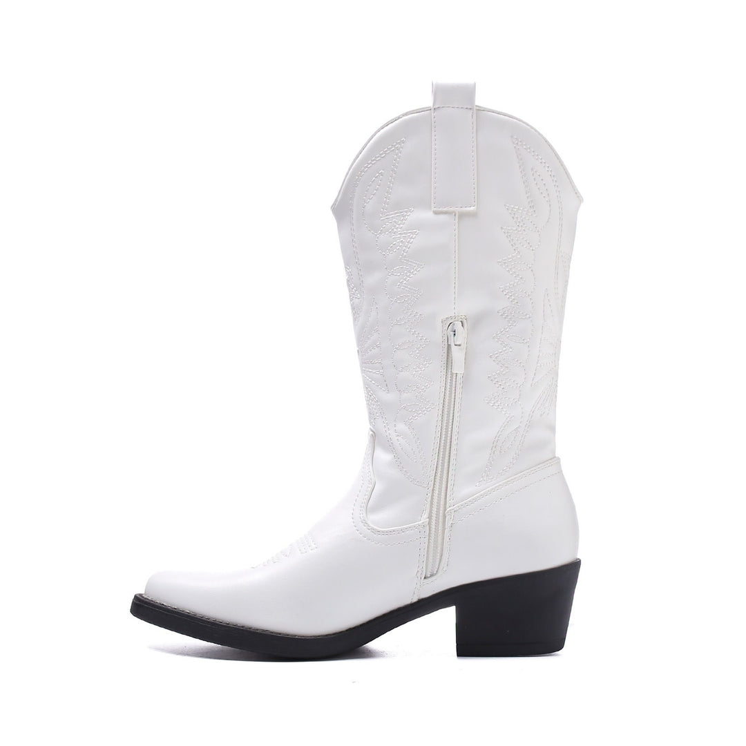 Smile Favorites Cowboylaarzen Wit Zwarte zool