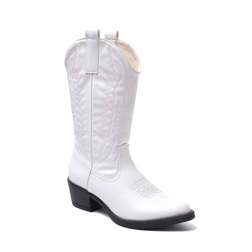 Smile Favorites Cowboylaarzen Wit Zwarte zool