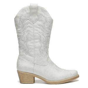 Smile Favorites Cowboylaarzen Zilver Spray Stiksels