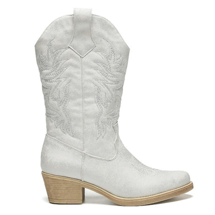 Smile Favorites Cowboylaarzen Zilver Spray Stiksels