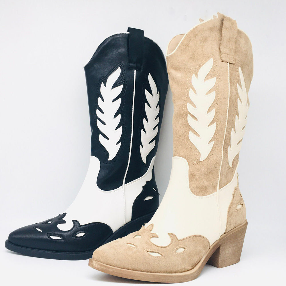 Smile Favorites Cowboylaarzen Zwart Bohemian