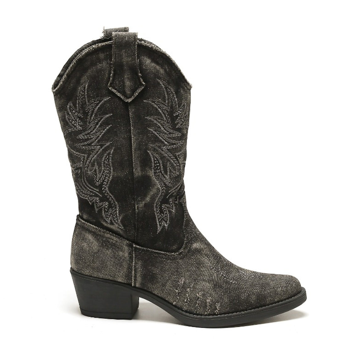 Smile Favorites Cowboylaarzen Zwart Denim