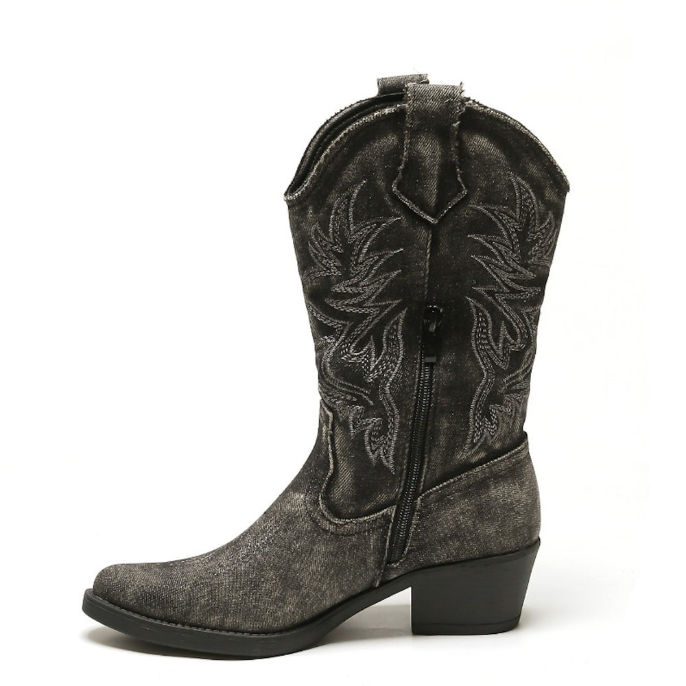 Smile Favorites Cowboylaarzen Zwart Denim