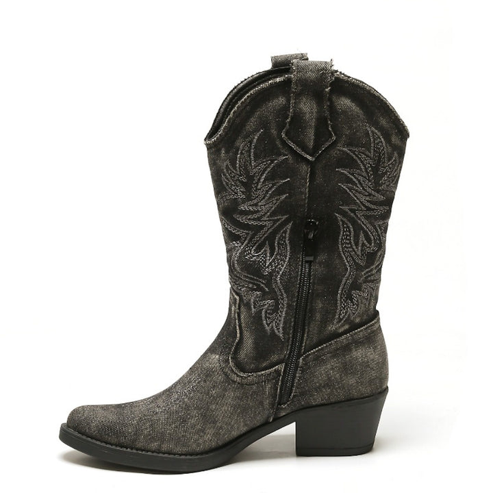 Smile Favorites Cowboylaarzen Zwart Denim