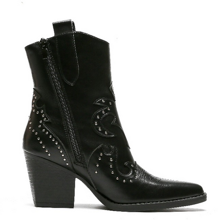 Smile Favorites Cowboylaarzen Zwart Flame Studs