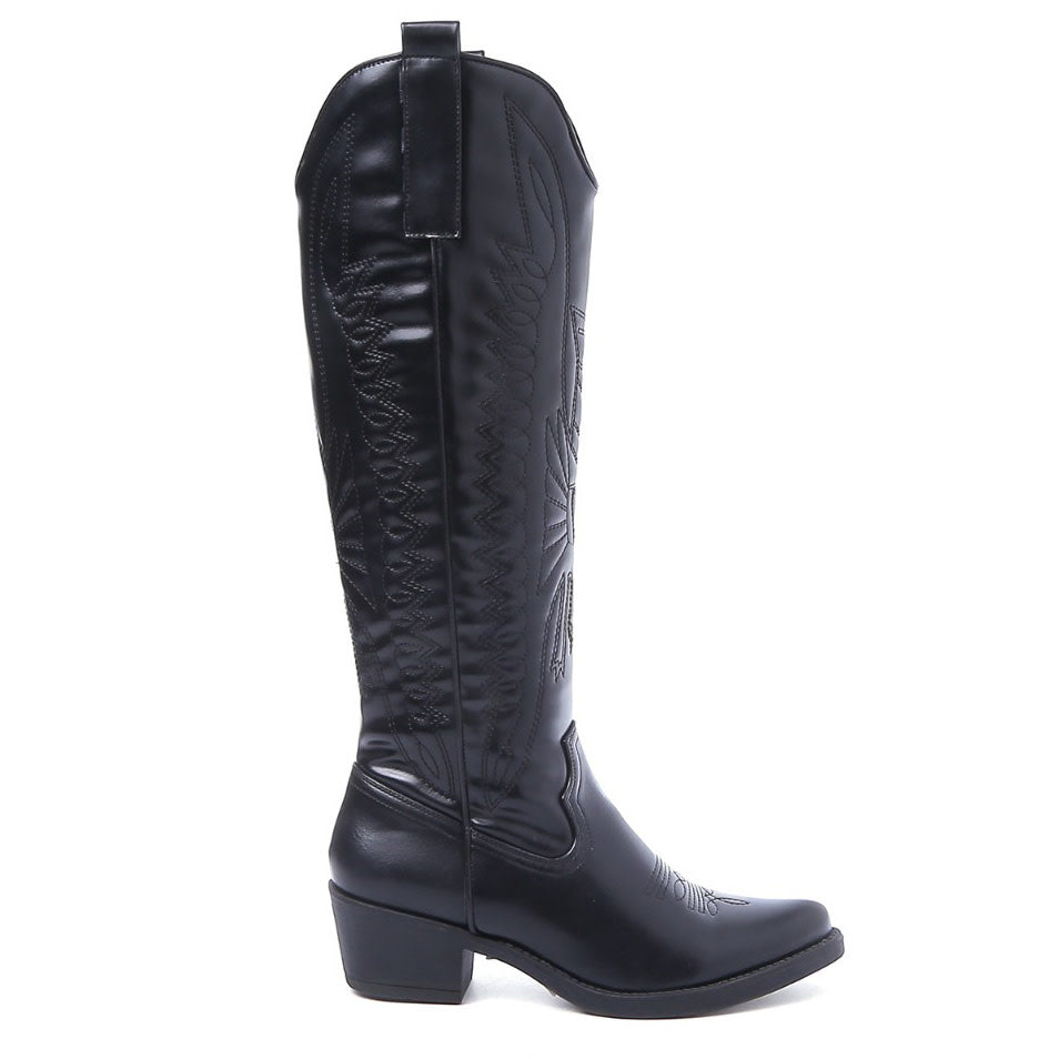 Smile Favorites Cowboylaarzen Zwart hoog