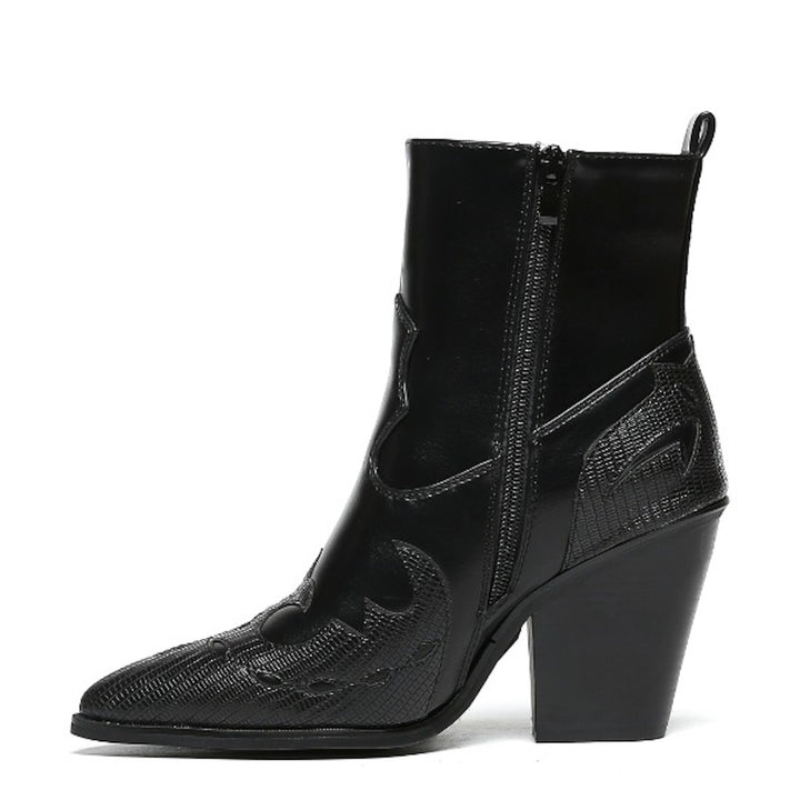 Smile Favorites Cowboylaarzen Zwart kort Flame