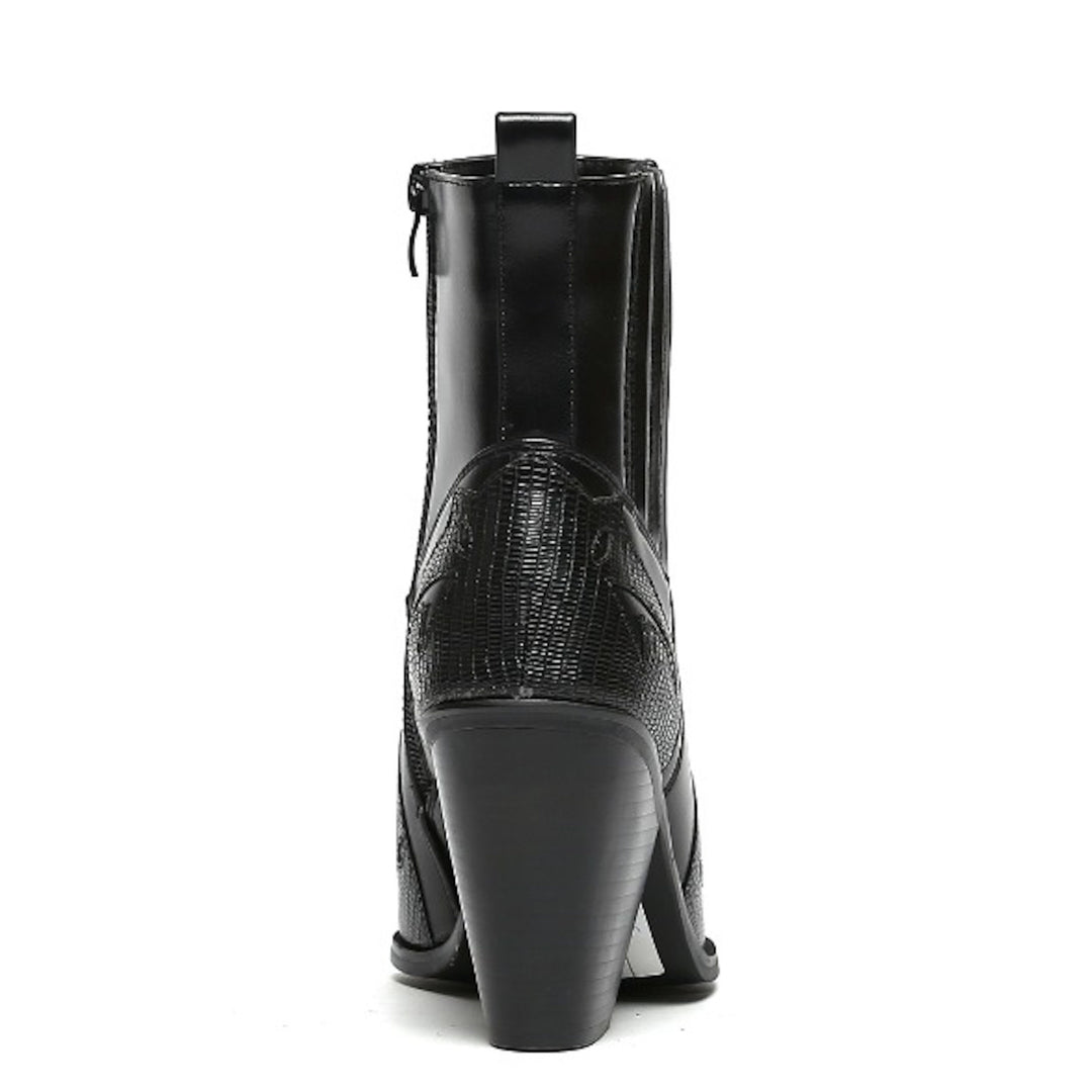 Smile Favorites Cowboylaarzen Zwart kort Flame