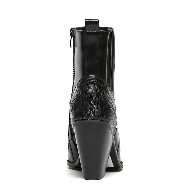 Smile Favorites Cowboylaarzen Zwart kort Flame