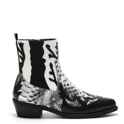 Smile Favorites Cowboylaarzen Zwart Kort Snake