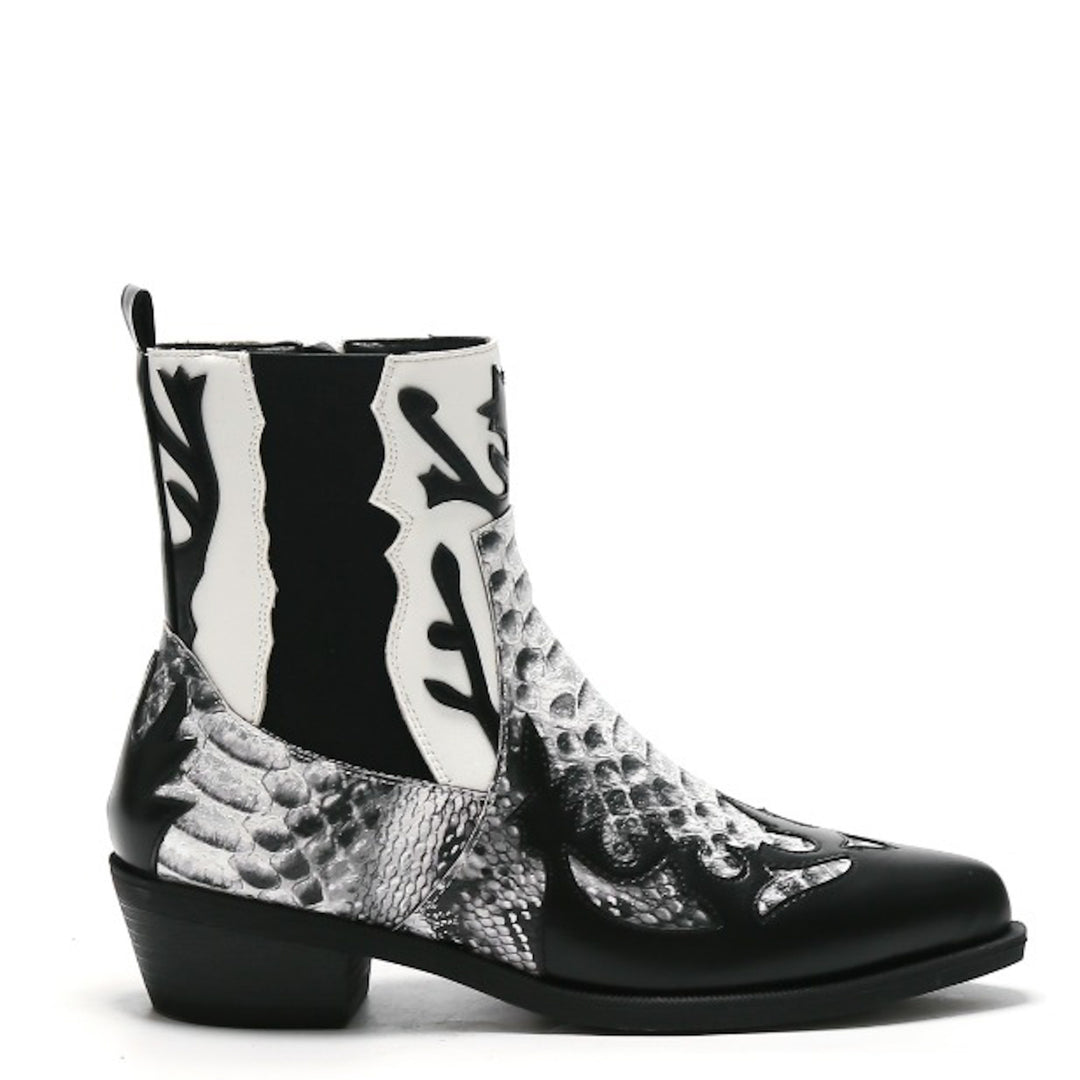 Smile Favorites Cowboylaarzen Zwart Kort Snake
