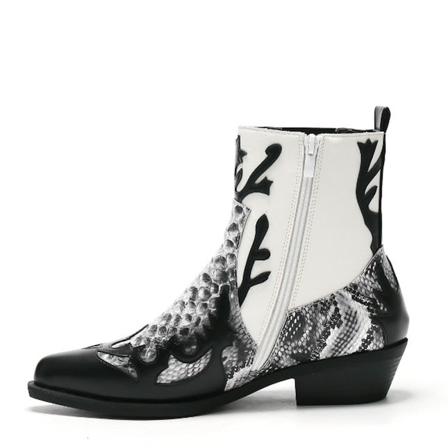 Smile Favorites Cowboylaarzen Zwart Kort Snake